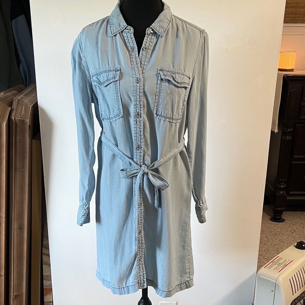 Chelsea & Theodore Light Blue Long Sleeve Dress
